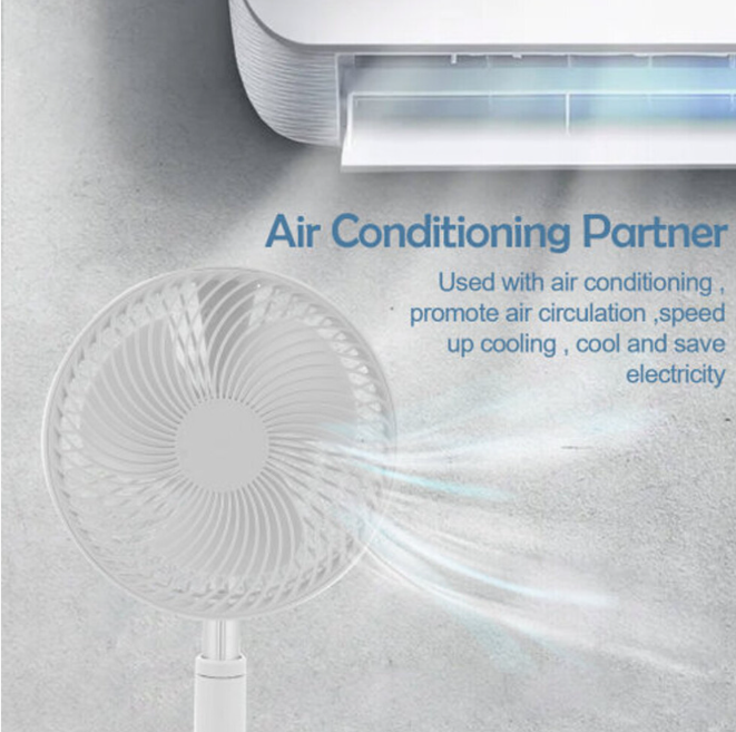 Cordless Folding Fan Cooling Wireless Portable Rechargeable Fan