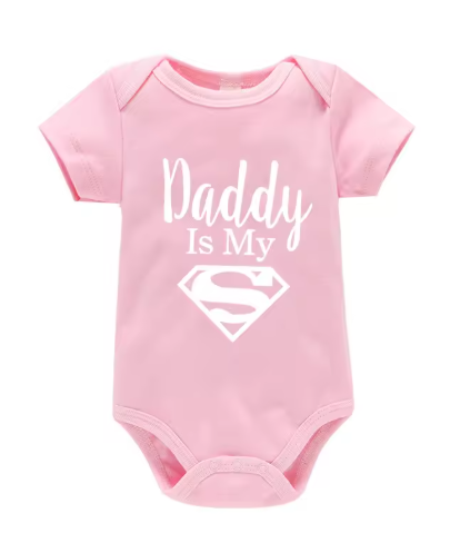 Baby Romper Newborn Baby "Daddy Is My Super Hero"