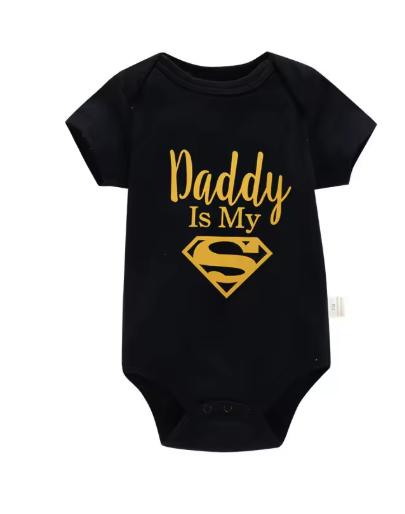 Baby Romper Newborn Baby "Daddy Is My Super Hero"