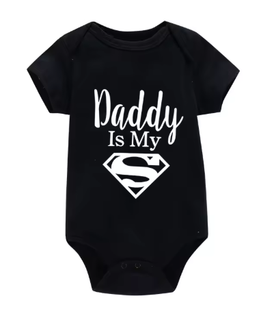 Baby Romper Newborn Baby "Daddy Is My Super Hero"