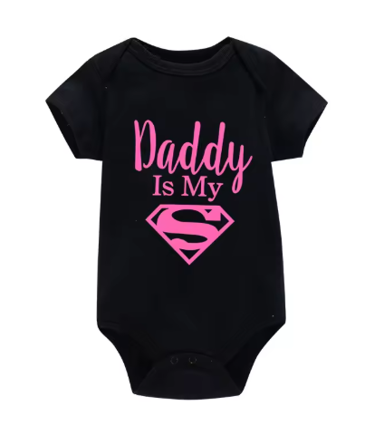 Baby Romper Newborn Baby "Daddy Is My Super Hero"