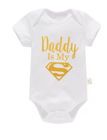 Baby Romper Newborn Baby "Daddy Is My Super Hero"