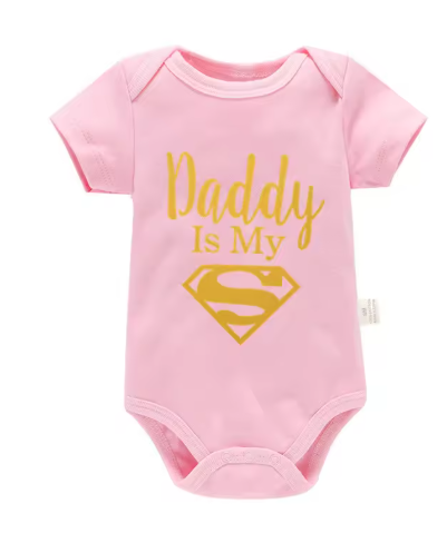 Baby Romper Newborn Baby "Daddy Is My Super Hero"