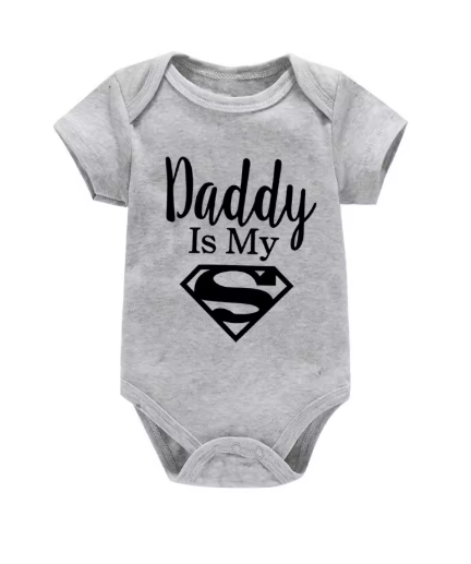 Baby Romper Newborn Baby "Daddy Is My Super Hero"
