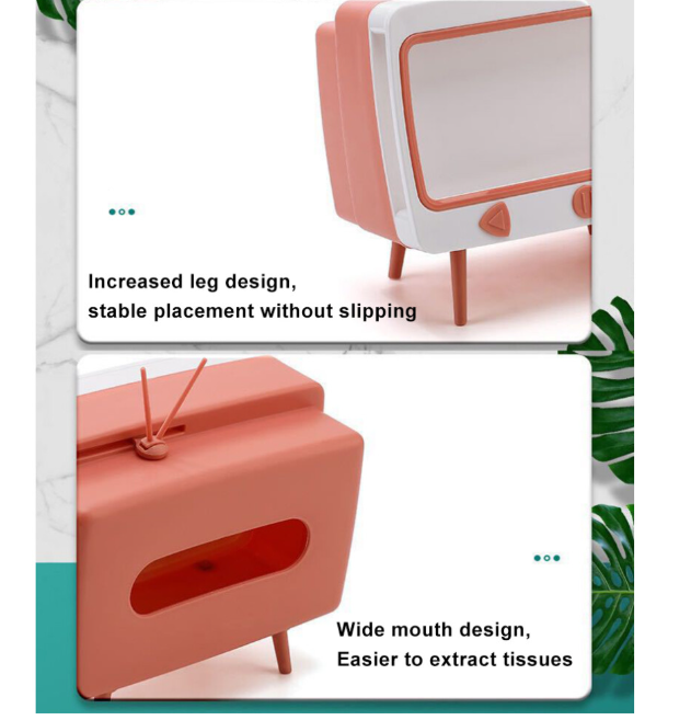 Creative TV Tissue Box, Unique Design Multifunctional Phone Stand