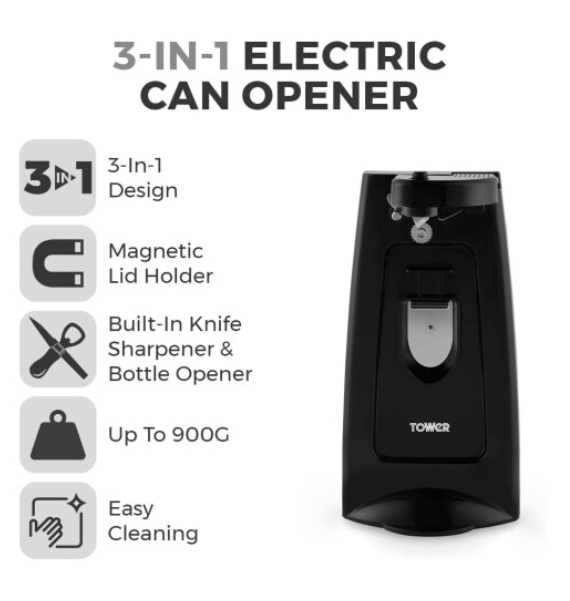 Tower T19007 3 in 1 Can Opener