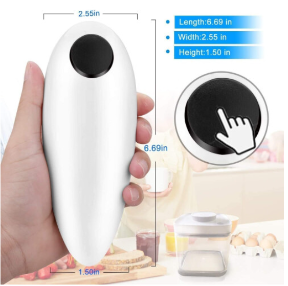 Electric can opener for people with weak hands A chef's home use can opener