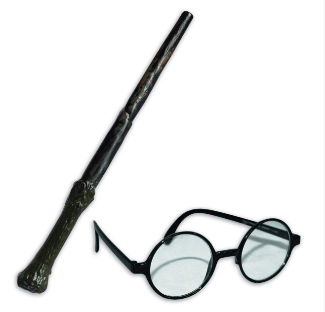 Harry Potter Wand and Glasses