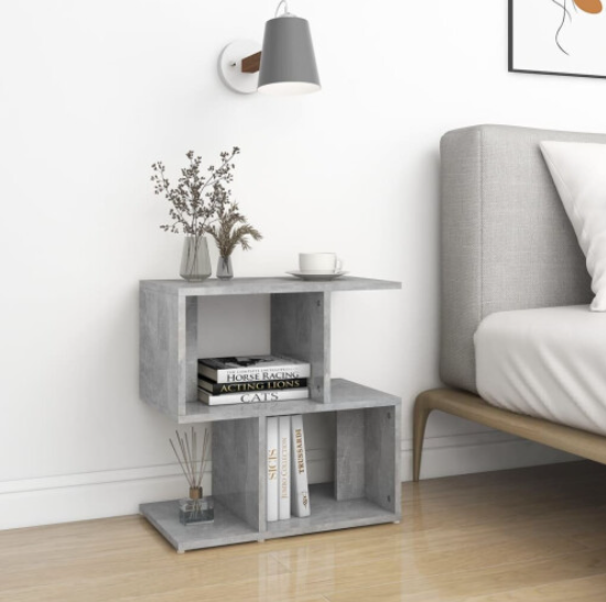 vidaXL Bedside Cabinet Concrete Grey