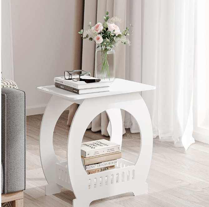 White Bedside Table