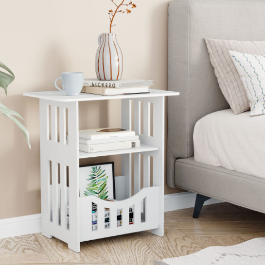 White Bedside Table