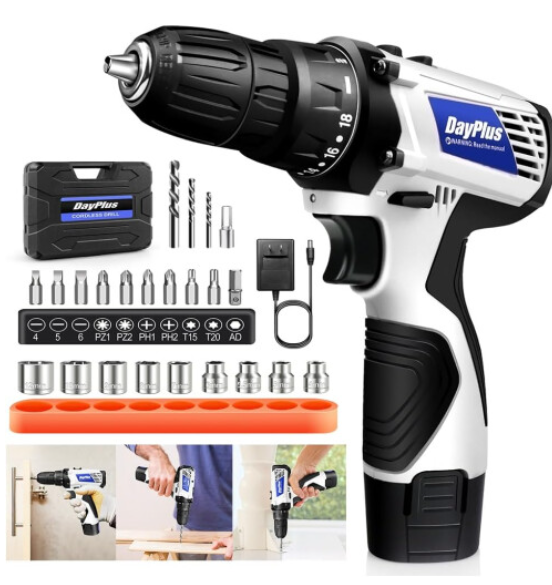 Cordless Drill and Screwdriver Set Power Drill Driver