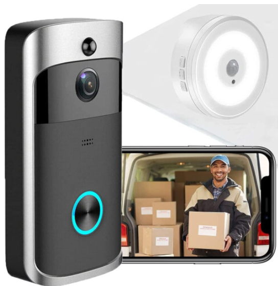 Wireless Video Doorbell Camera, Smart WiFi Real-time Intercom Doorbell