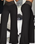 Women High Elastic Waist Wide Leg Loose Trousers