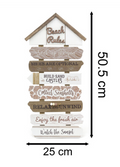 Beach Rules Wall Plaque Sign | Beach Hut Wooden Sign Nautical Wall Art