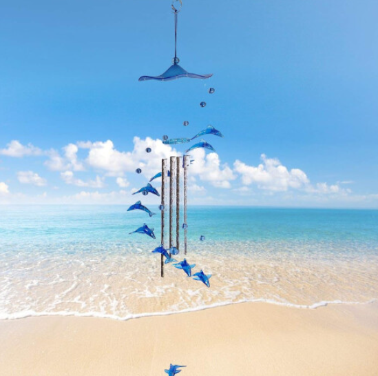 Acrylic Dolphin Hanging Wind Chimes