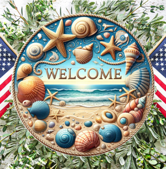 Rustic Nautical Welcome Sign