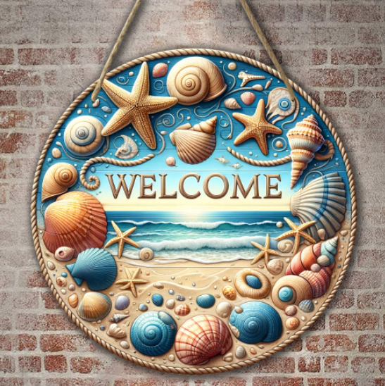 Rustic Nautical Welcome Sign