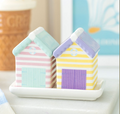 Pastel Beach Hut Salt and Pepper Shakers