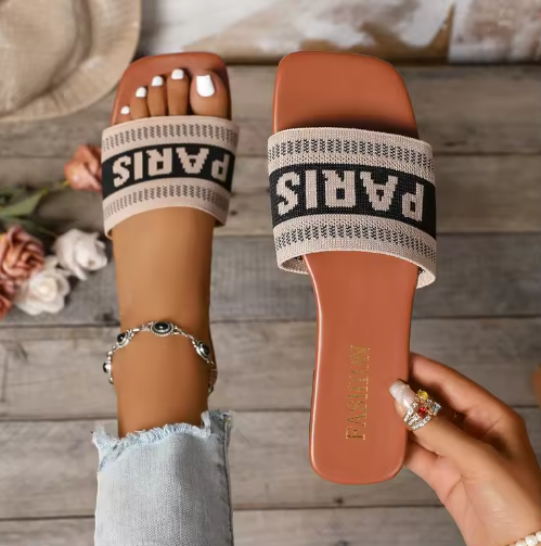 Paris Fashion Slip-On Sandals