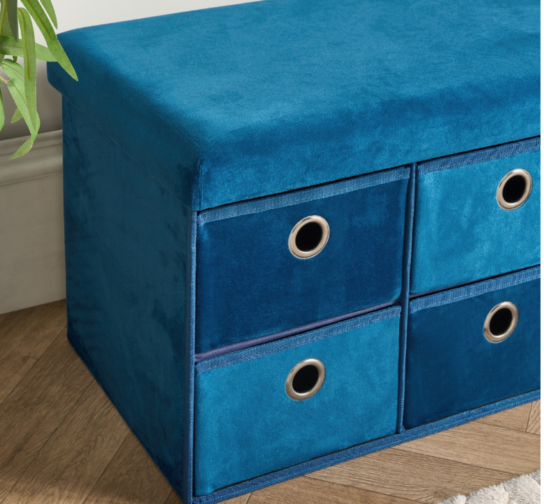 Matte Velvet 6-Drawer Storage Chest
