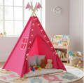 Foldable Kid's Storage Teepee - Hot Pink