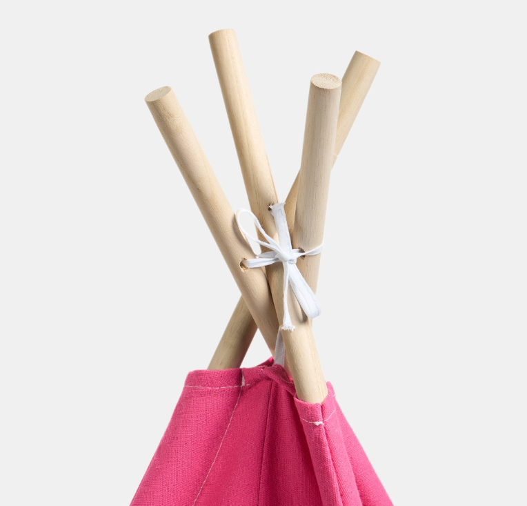 Foldable Kid's Storage Teepee - Hot Pink