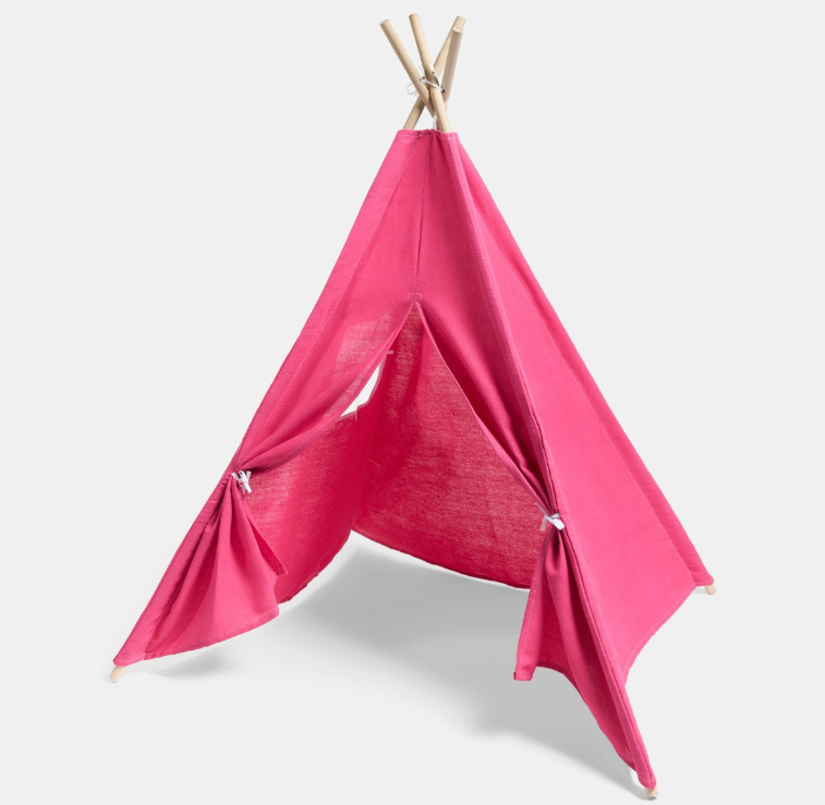 Foldable Kid's Storage Teepee - Hot Pink