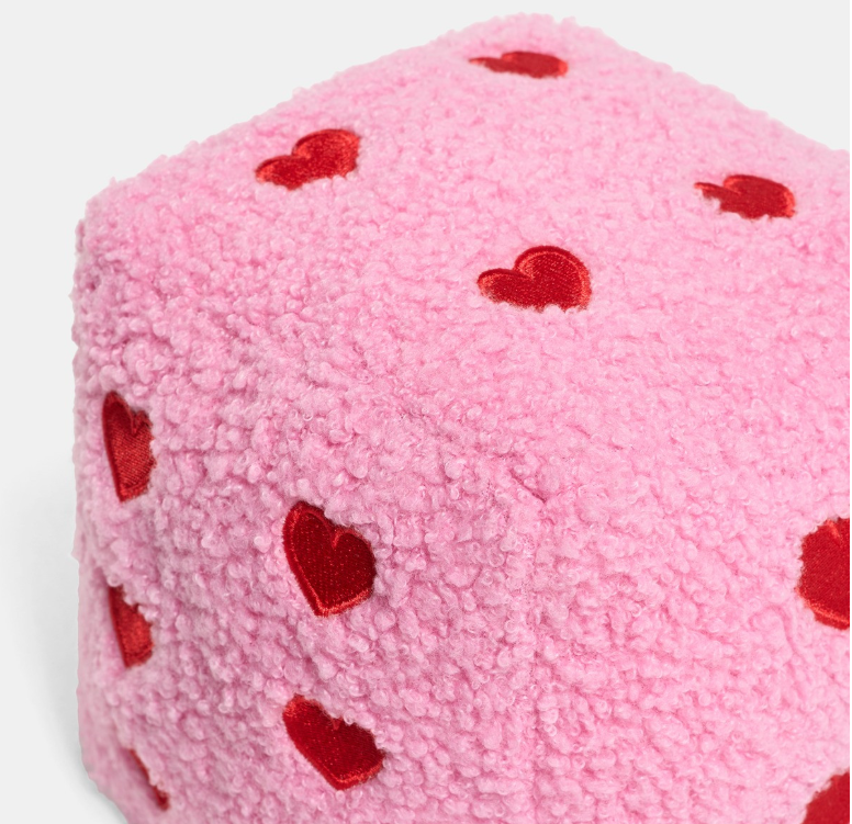 Boucle Heart Print Dice Doorstop