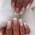 TMUT 24pcs French Tip False Nails
