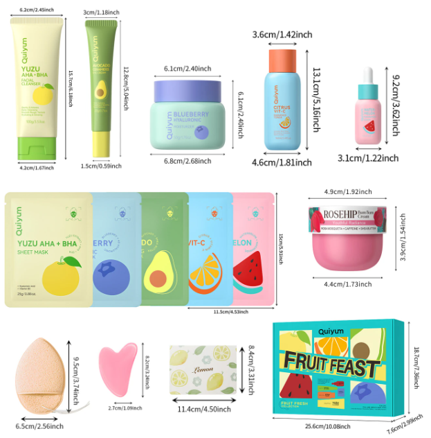 💎 
QUIYUM New Year Gift Fruit Skincare Set (13pcs) 💎