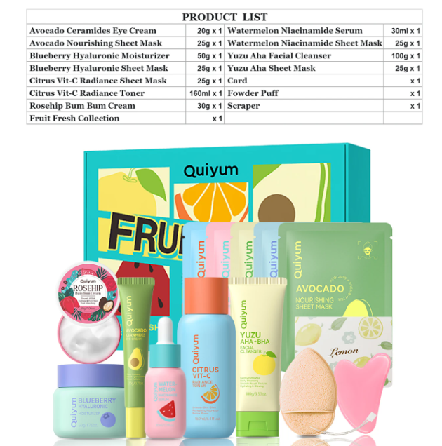 💎 
QUIYUM New Year Gift Fruit Skincare Set (13pcs) 💎