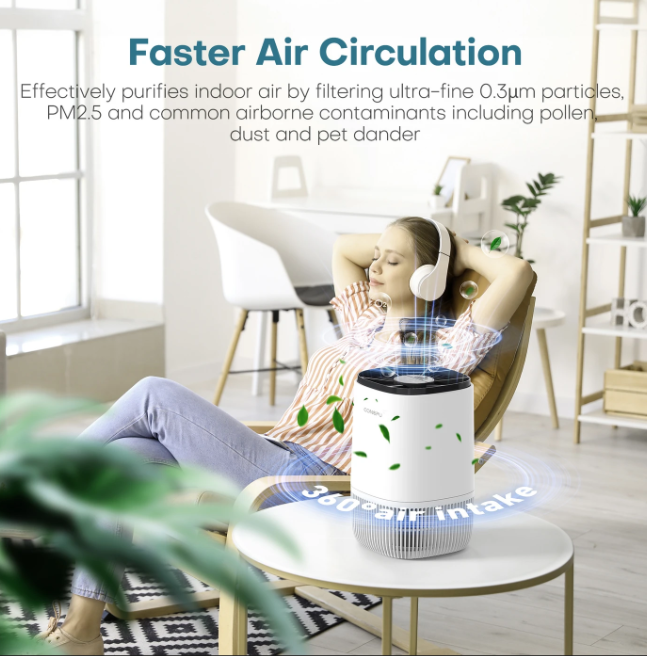 💎 
Air Purifier with Fragrance, 3 Modes, 24H Timer, Removes Smoke 💎