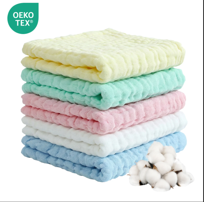 5 Pack Muslin Cloths for Baby