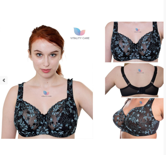Woman's Plus Size Lace Full Coverage Firm Hold Non Padded Underwired Full Cup Bra