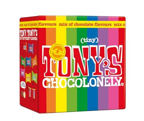 Tony's Chocolonely Tiny Tony's Gift Box - 180g Mini Chocolate Mix, 10 Flavors.