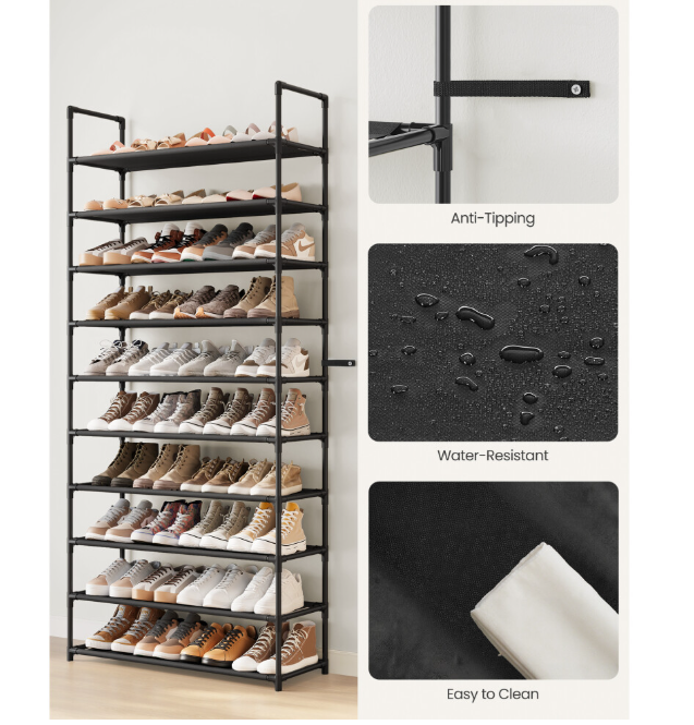 10-Tier Shoe Rack, Shoe Shelf