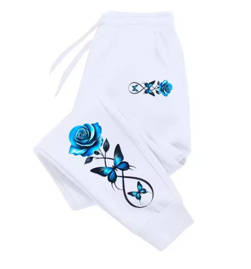 Blue Rose & Butterfly Lounge Joggers