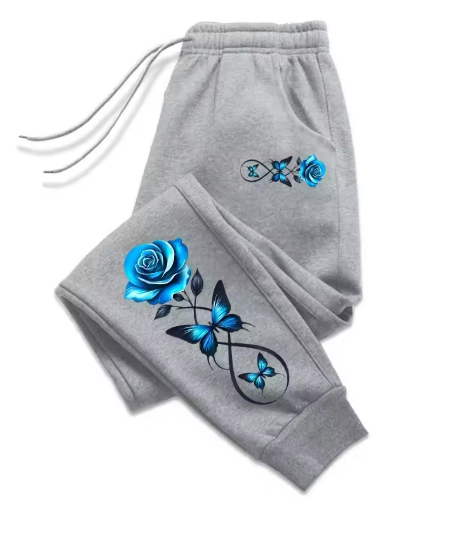 Blue Rose & Butterfly Lounge Joggers