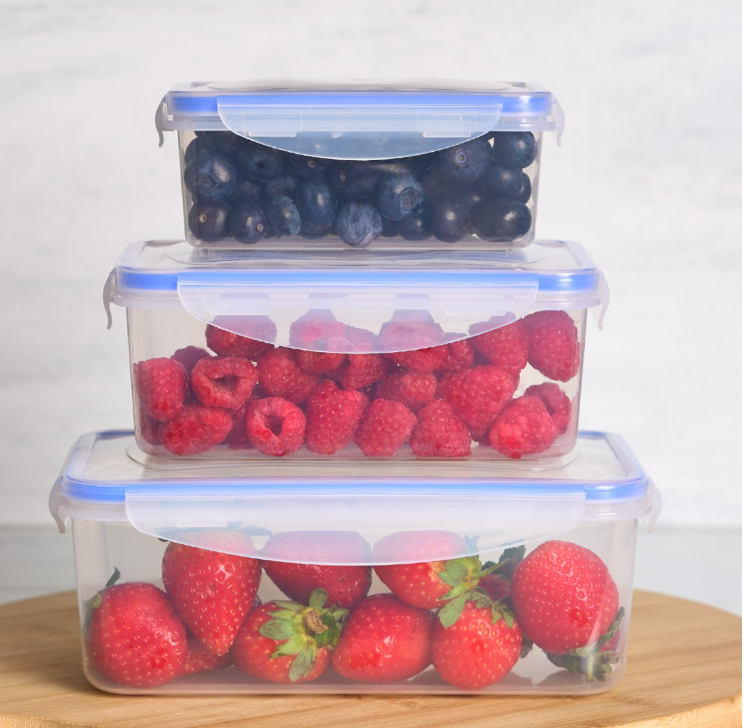 Rectangle Plastic Storage Set, 3 Piece