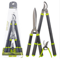Set of 3 Garden Tools: Lopper, Pruning Shears & Secateur with Rubberized Handles