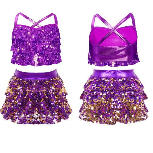 Girls' Sequin Dance & Party Co-Ord Set