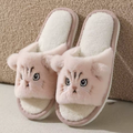 Cute Cartoon Cat Home Slippers