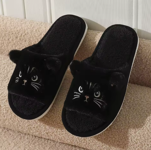 Cute Cartoon Cat Home Slippers
