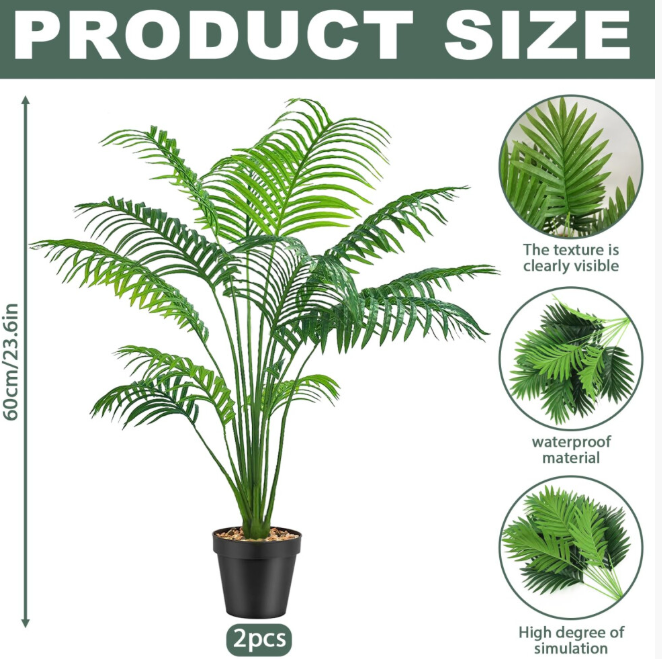 Lighter Day Set of 2 Artificial Fake Plants