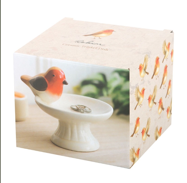 Robin Bird Bath Trinket Dish