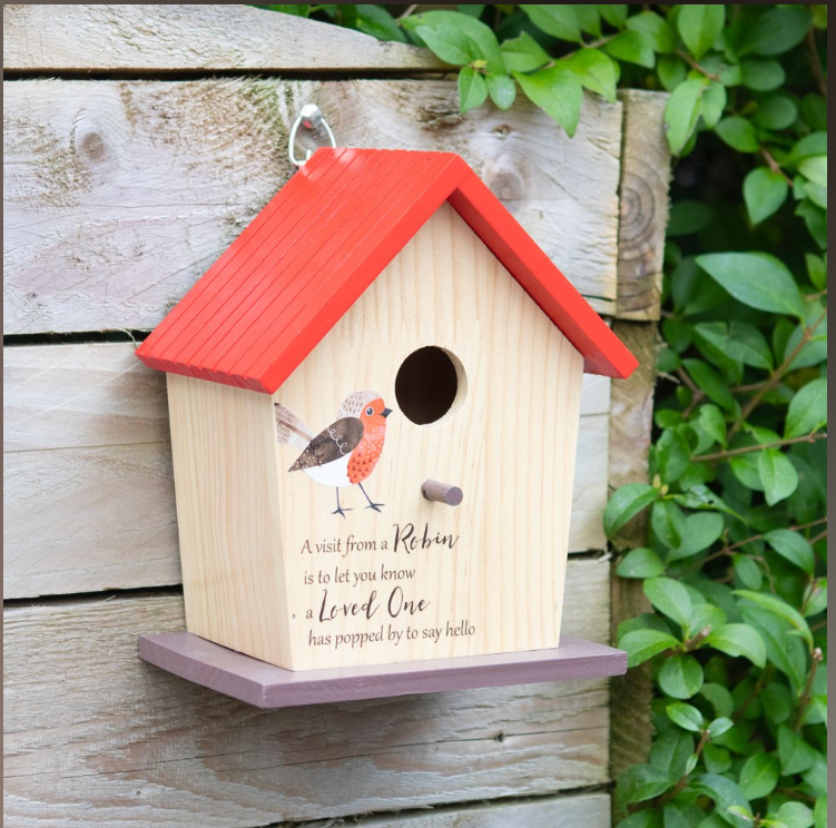 Garden Robin Wooden Bird House