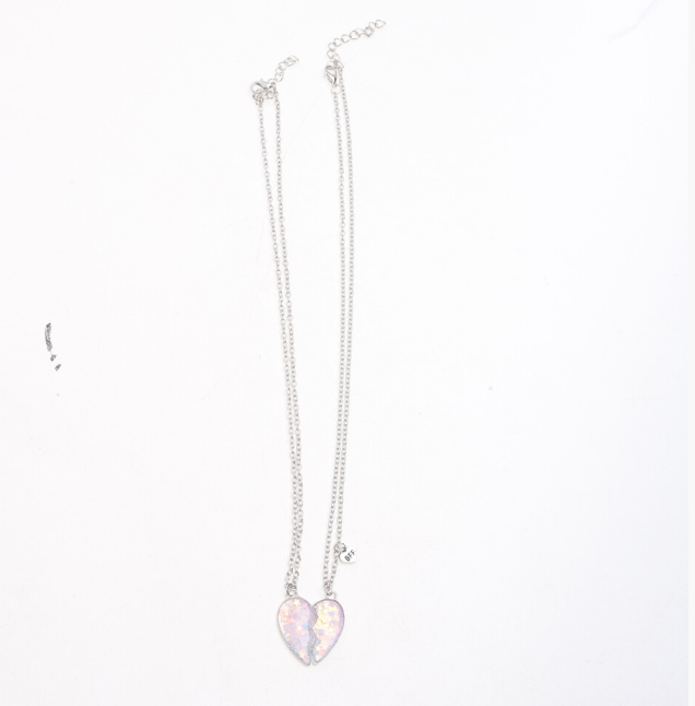 Best Friend Necklaces 2 Pieces Matching Heart Friendship Necklace