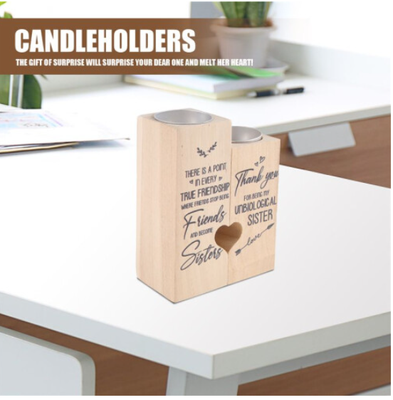 Double-Sided Printed Candle Holder-Best Friend Candle