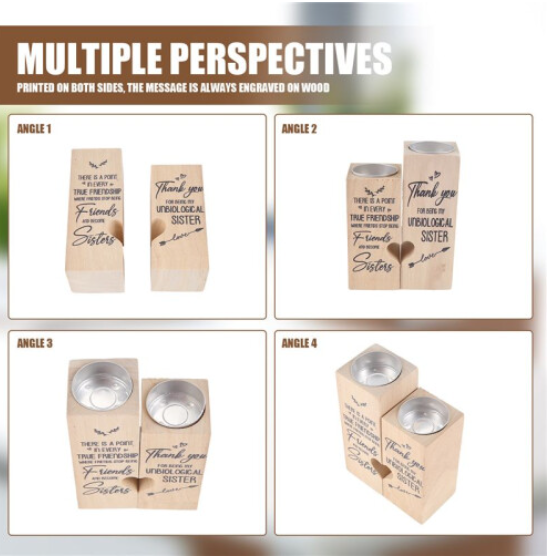 Double-Sided Printed Candle Holder-Best Friend Candle
